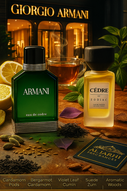 CEDRE ZODIAC 100ML EDP (Inspired By ARMANI EAU DE CEDREE)