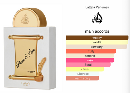 PEACE&LOVE LATTAFA 100ML EDP (Inspired By AMOUAGE GUIDANCE)