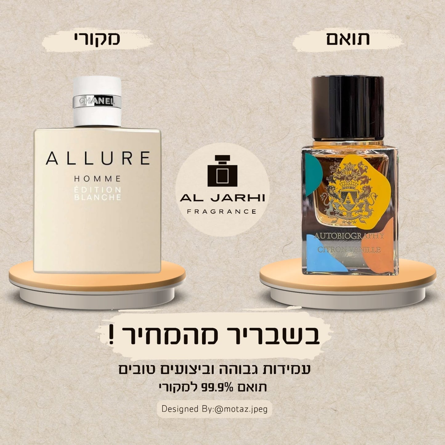 AUTOBIOGRAPHIE CITRON VANILLA 100 65ml EDP (Inspired By ALLURE BLANCHE)